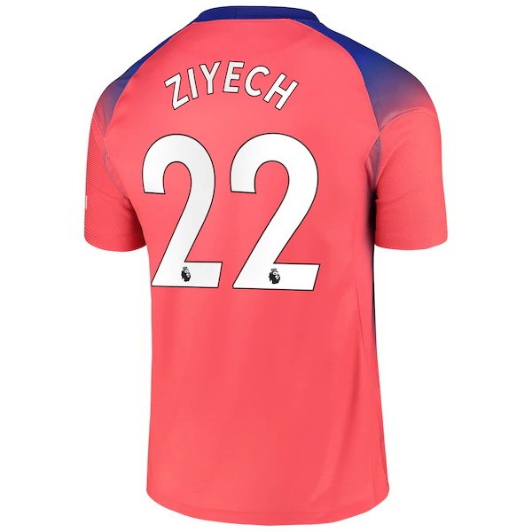 Camiseta Chelsea NO.22 Ziyech Tercera Equipación 2020-2021 Naranja
